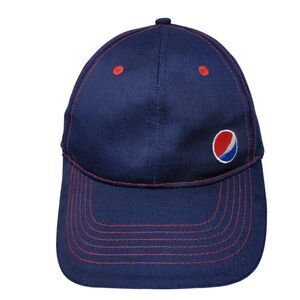 Pepsi Strapback Hat Blue One Size Adjustable Embroidered 6 Panel Soda Gear